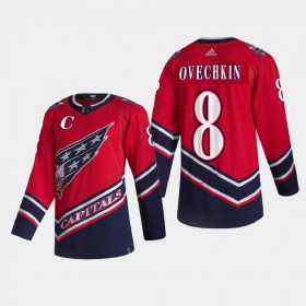 Miesten NHL Washington Capitals Pelipaita Alexander Ovechkin 8 2020-2021 Reverse Retro Authentic